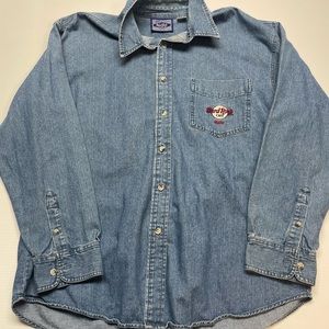Hard Rock Maui Denim Shirt Size XL